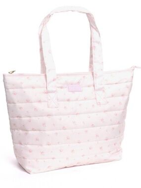 LoveShackFancy × Yoobi Blooming Heirloom Ditsy Quilted Tote Bag Ballet Bloom